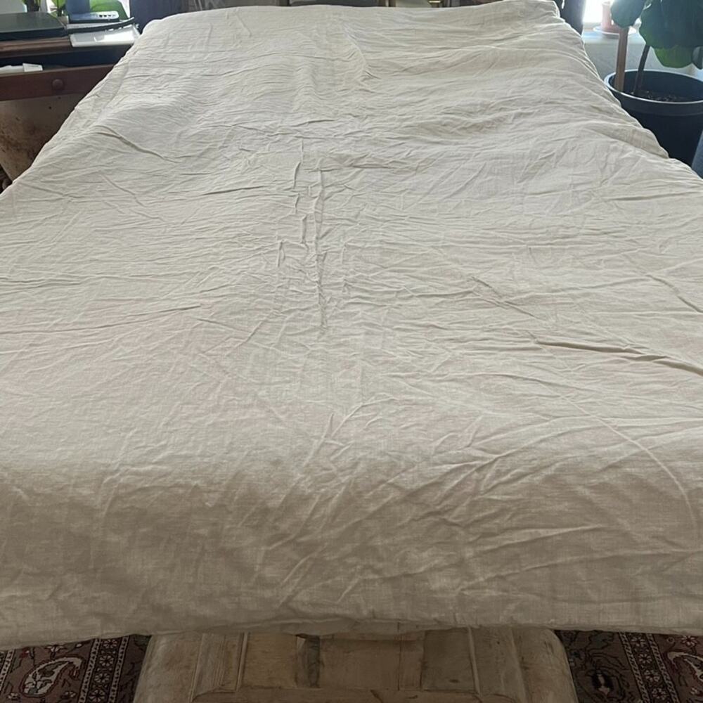 Sonoma Comforter Tan King Cal King Cotton Linen Blend Reversible